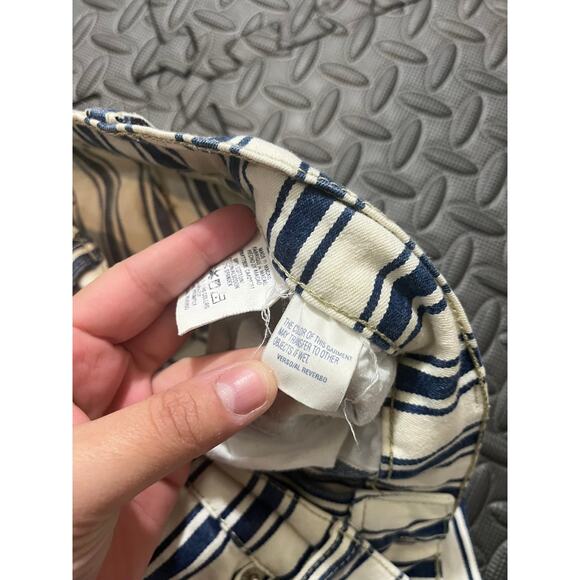 Tommy Hilfiger Y2K Striped Flare Jeans Bell Bottoms Blue White Hippie Fits 28 - Picture 4 of 10
